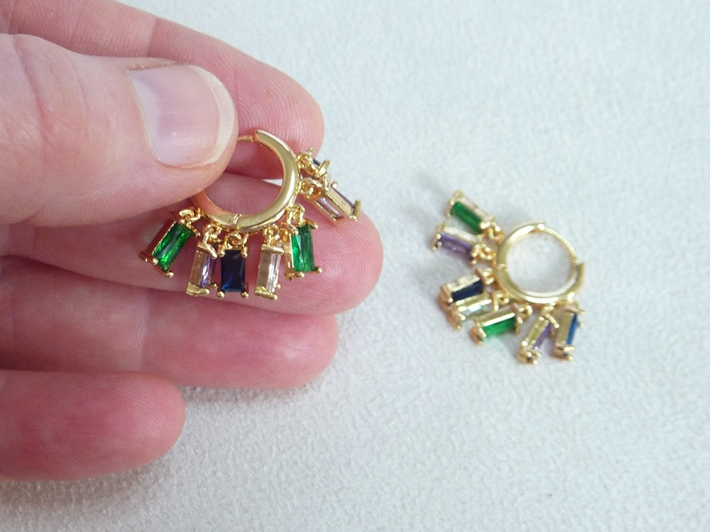 Gabriella blue | Boucles d’oreilles créoles