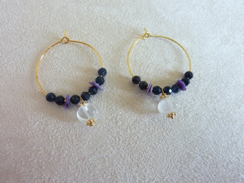 Padmavati | Boucles d’oreilles créoles à breloque