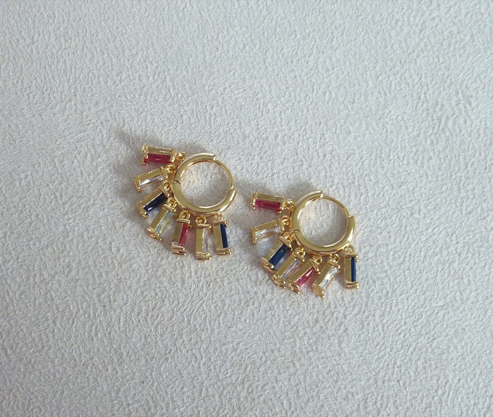 Gabriella blue | Boucles d’oreilles créoles