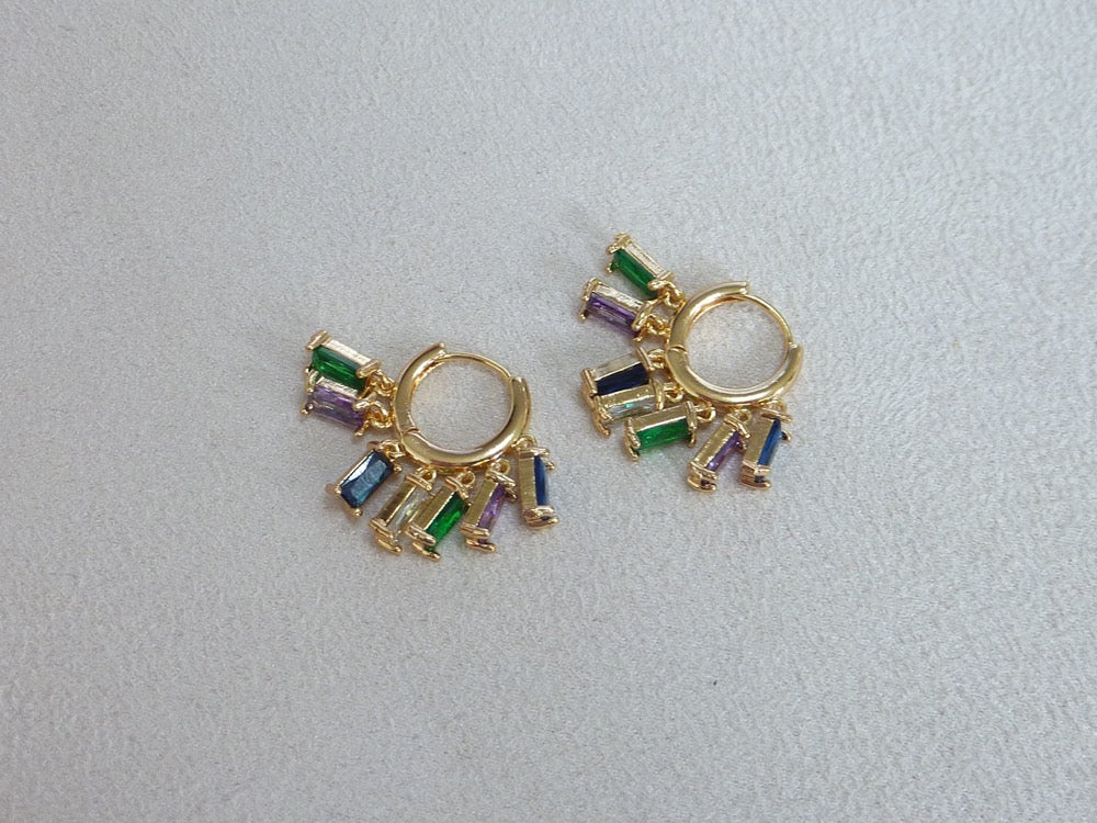 Gabriella blue | Boucles d’oreilles créoles