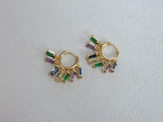 Gabriella blue | Boucles d’oreilles créoles