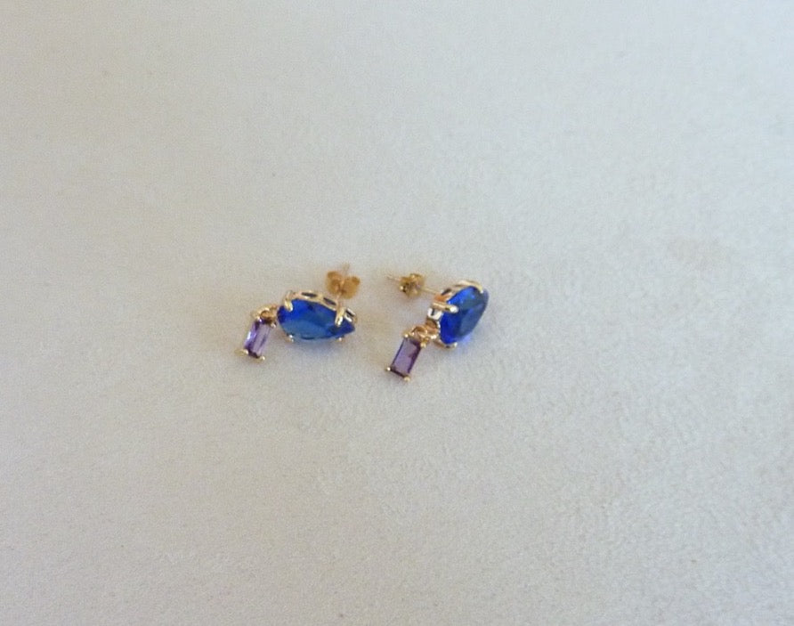 Raki | Boucles d'oreilles de cristaux colorés