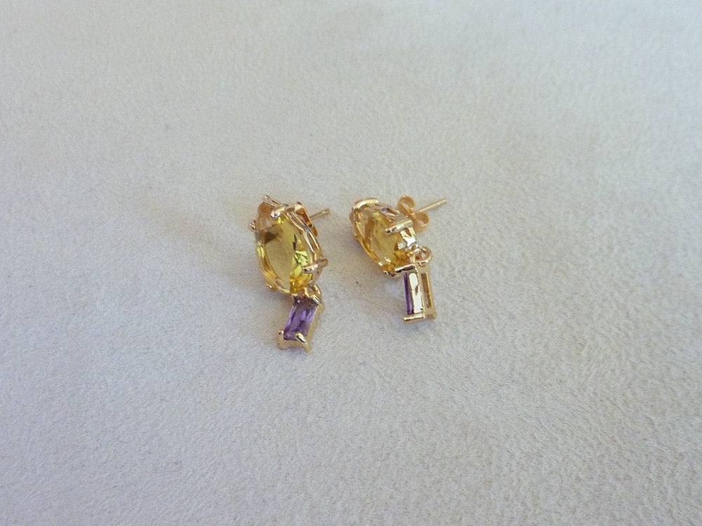 Raki | Boucles d'oreilles de cristaux colorés