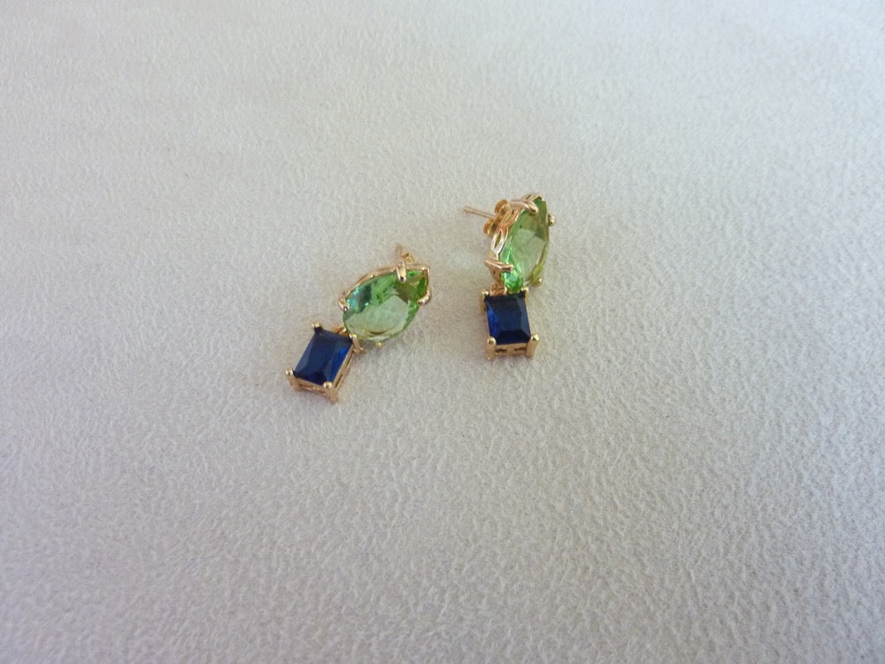 Raki | Boucles d'oreilles de cristaux colorés