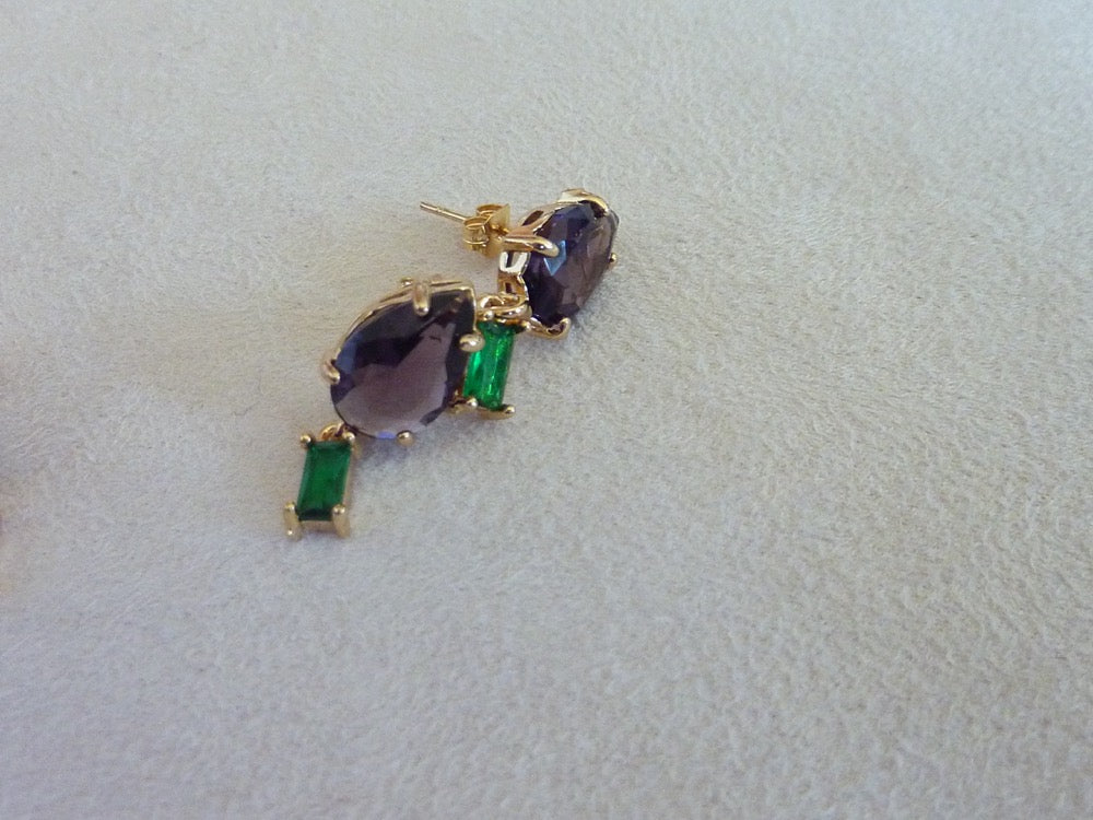 Raki | Boucles d'oreilles de cristaux colorés