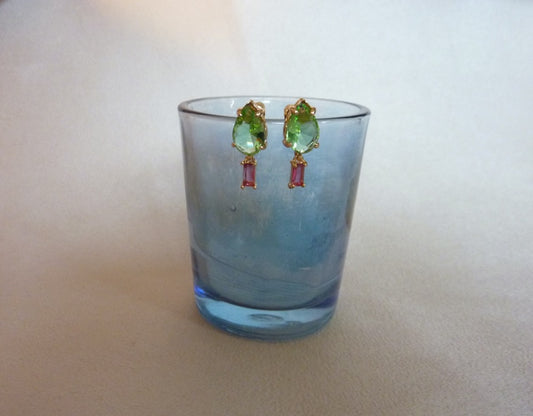 Raki | Boucles d'oreilles de cristaux colorés