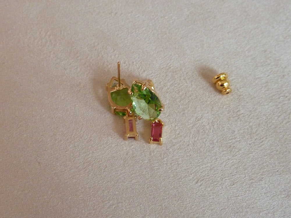 Raki | Boucles d'oreilles de cristaux colorés