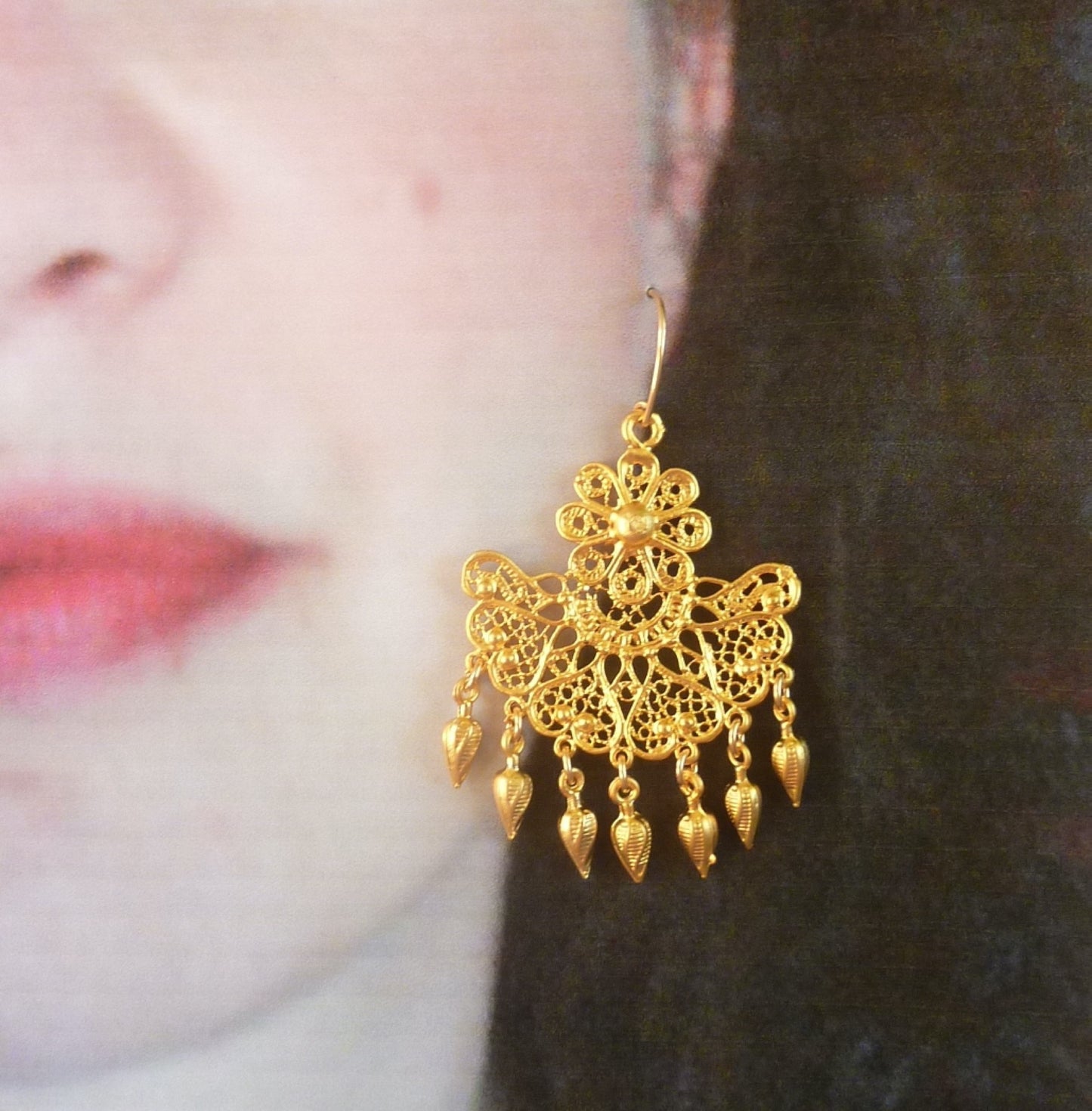 Indian style tassel earrings
