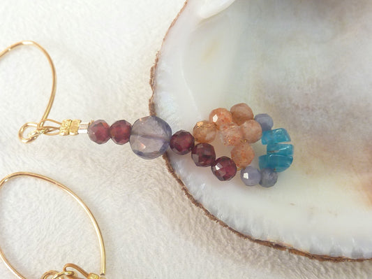 Lahore | Boucles d'oreilles de pierres entrelacées