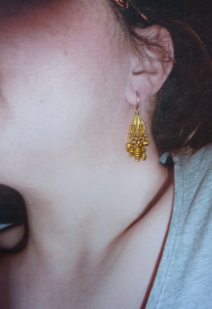 Sapna | | Boucles d’oreilles à breloques plaqué or