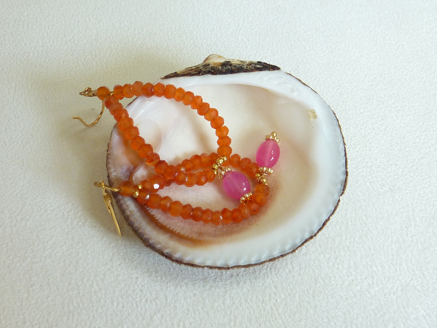 Jaipuri | Boucles d’oreilles de cornaline