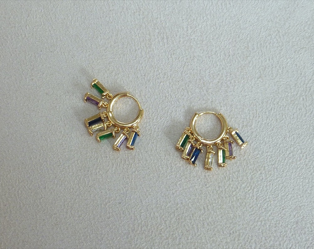 Gabriella blue | Boucles d’oreilles créoles