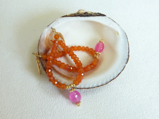 Jaipuri | Boucles d’oreilles de cornaline