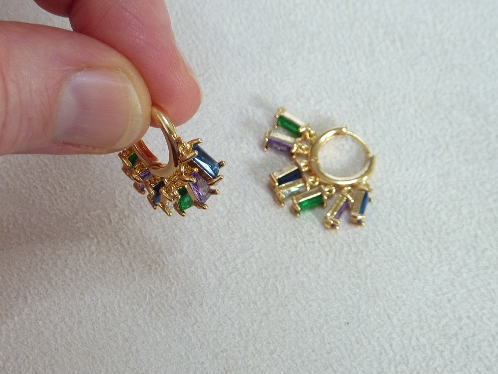 Gabriella blue | Boucles d’oreilles créoles