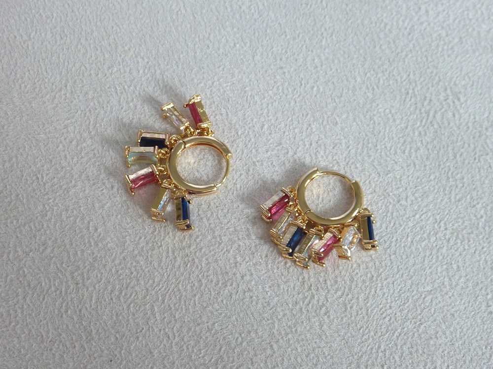 Gabriella blue | Boucles d’oreilles créoles