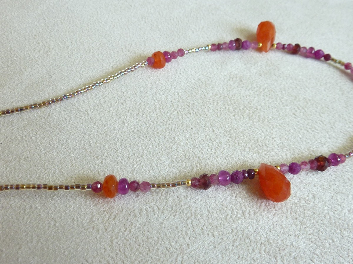 Madhuri | Collier gouttes de cornaline