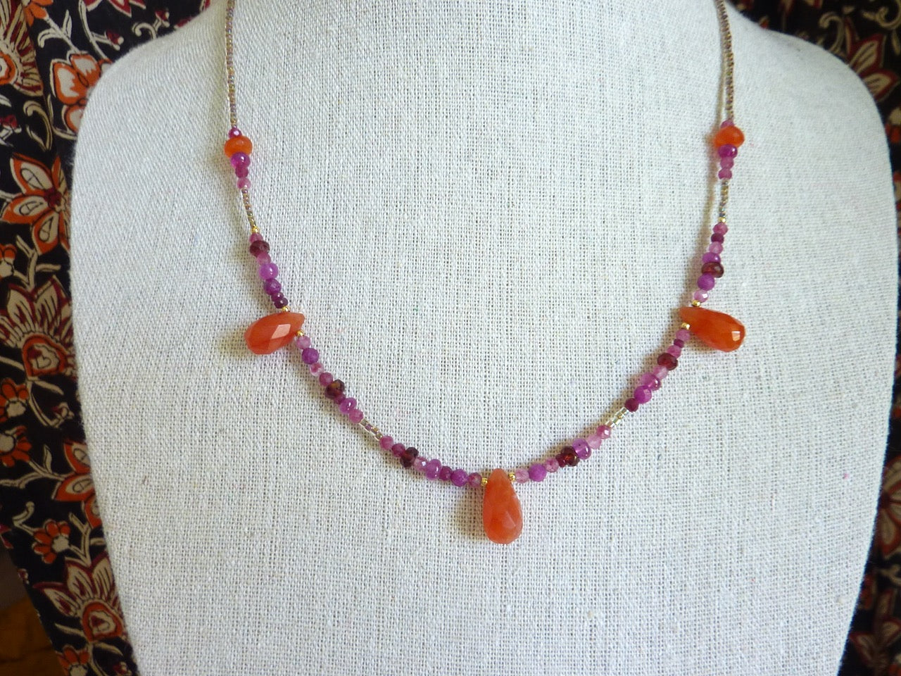 Madhuri | Collier gouttes de cornaline