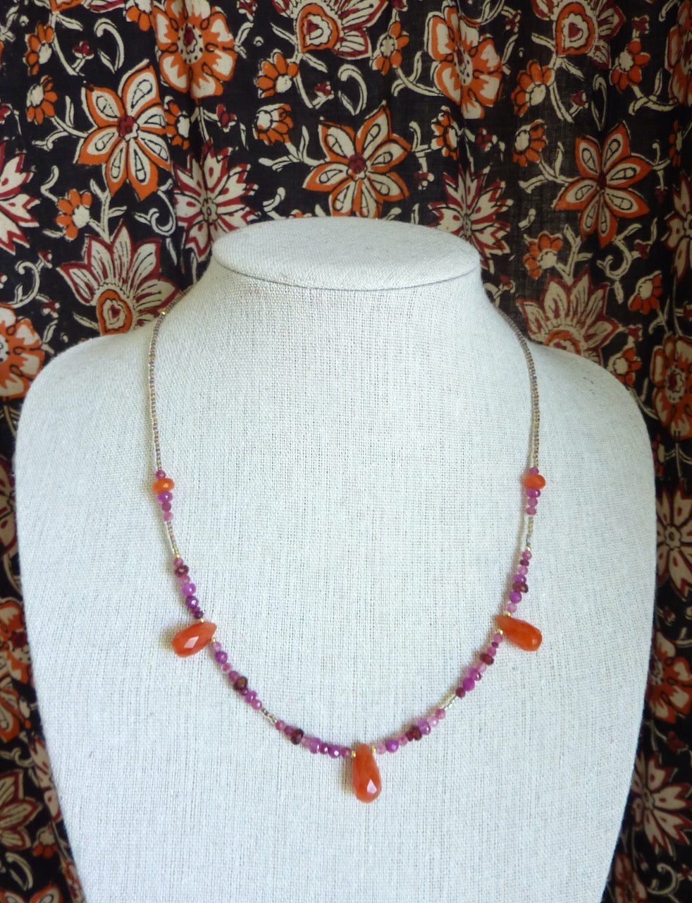 Madhuri | Collier gouttes de cornaline