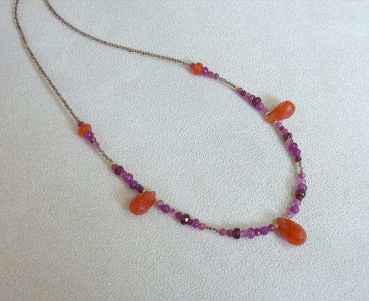 Madhuri | Collier gouttes de cornaline