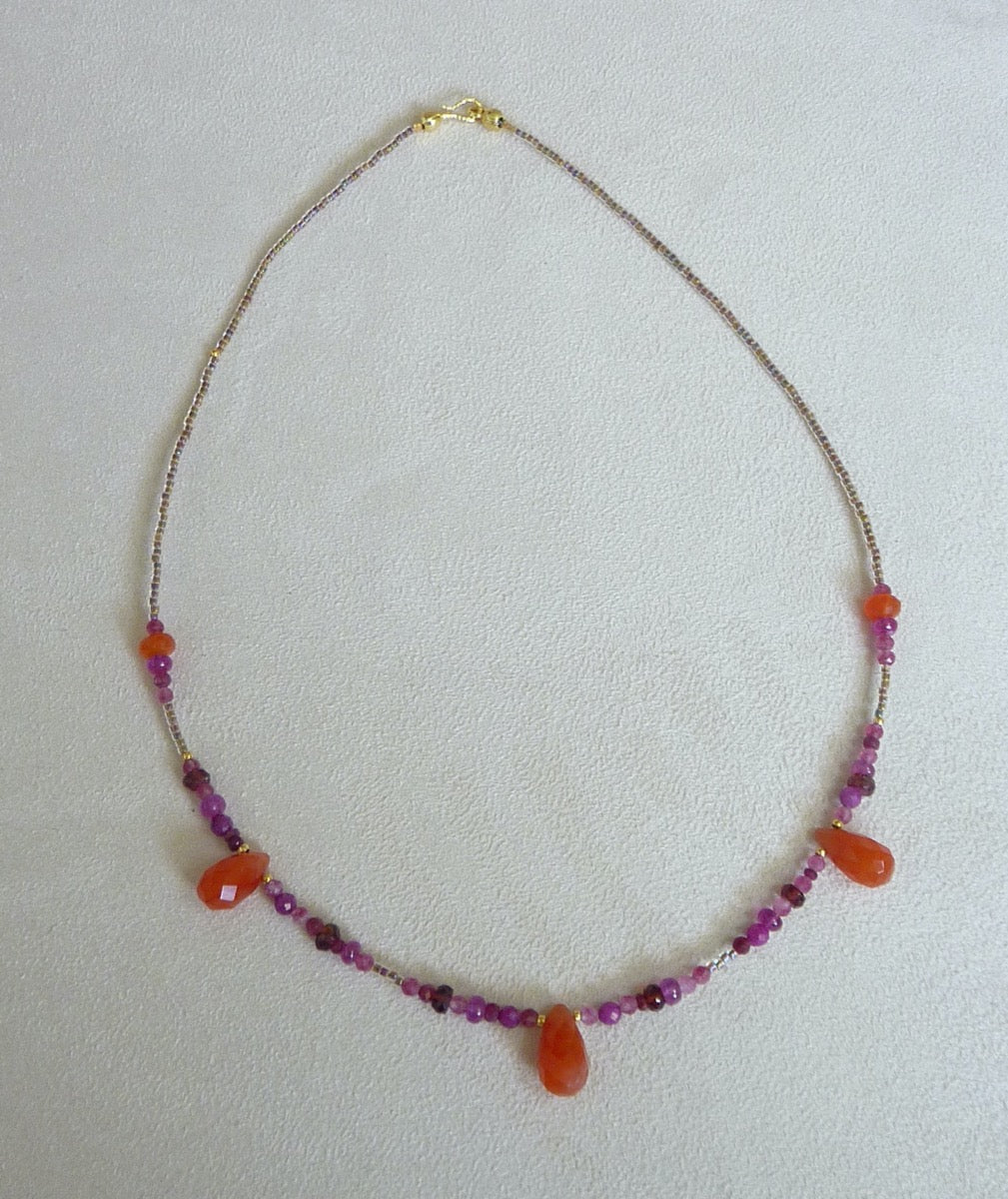 Madhuri | Collier gouttes de cornaline