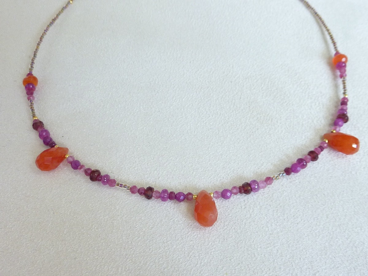 Madhuri | Collier gouttes de cornaline