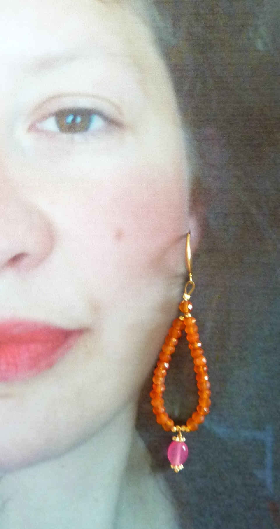 Jaipuri | Boucles d’oreilles de cornaline