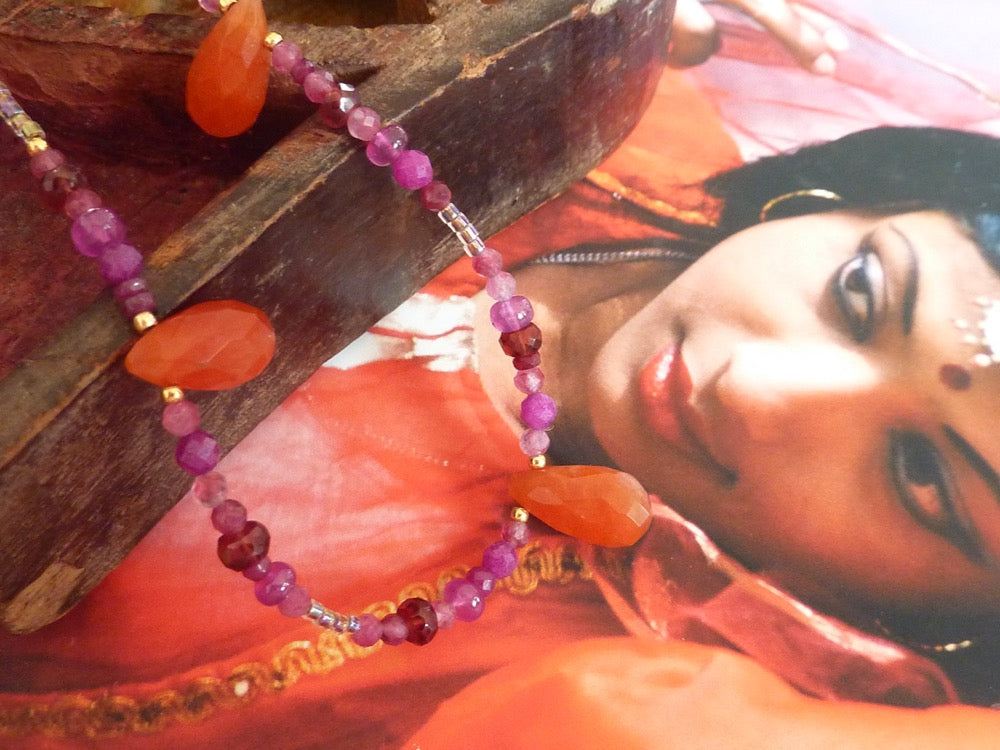 Madhuri | Collier gouttes de cornaline
