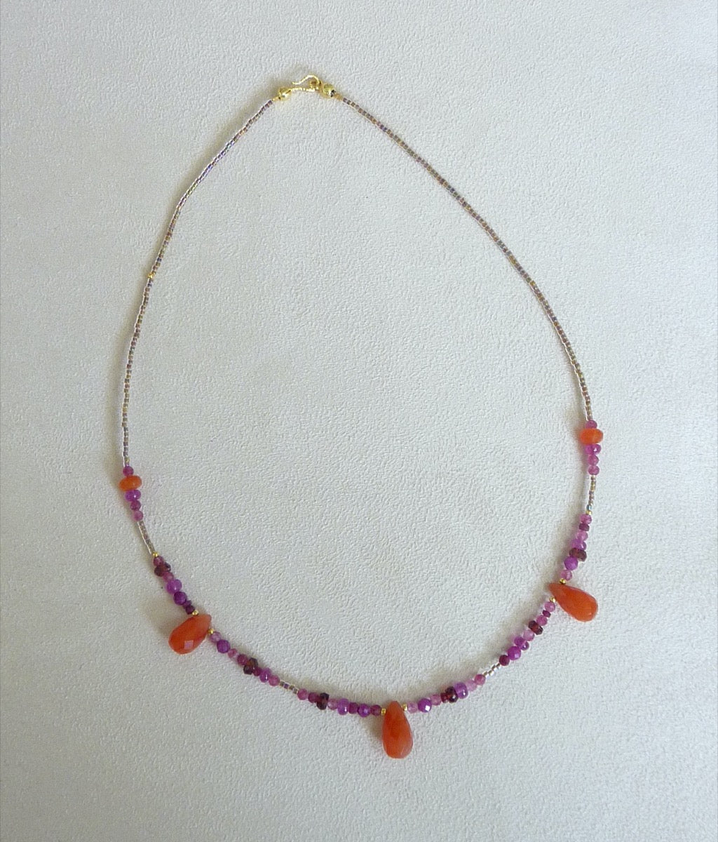 Madhuri | Collier gouttes de cornaline