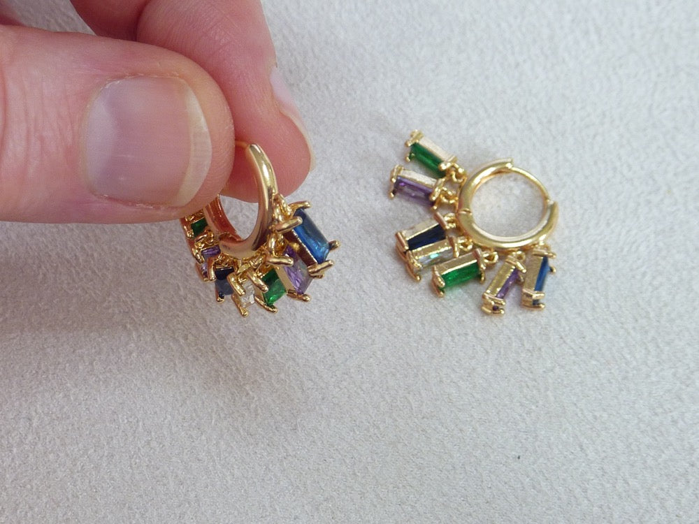 Gabriella blue | Boucles d’oreilles créoles