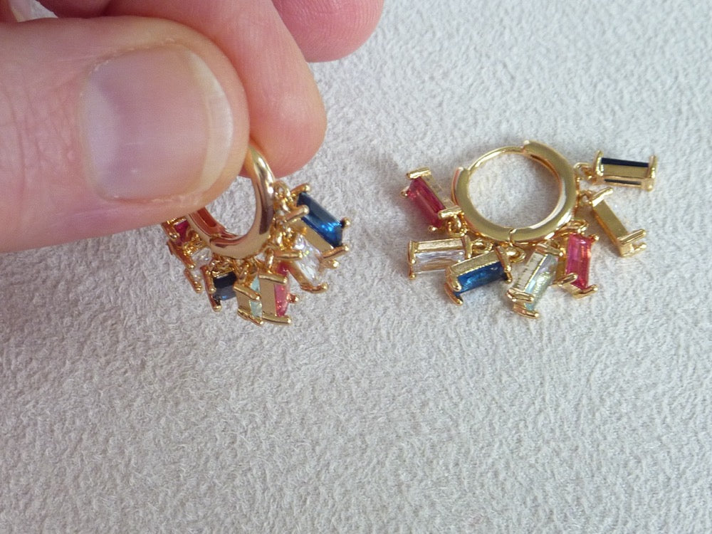 Gabriella blue | Boucles d’oreilles créoles