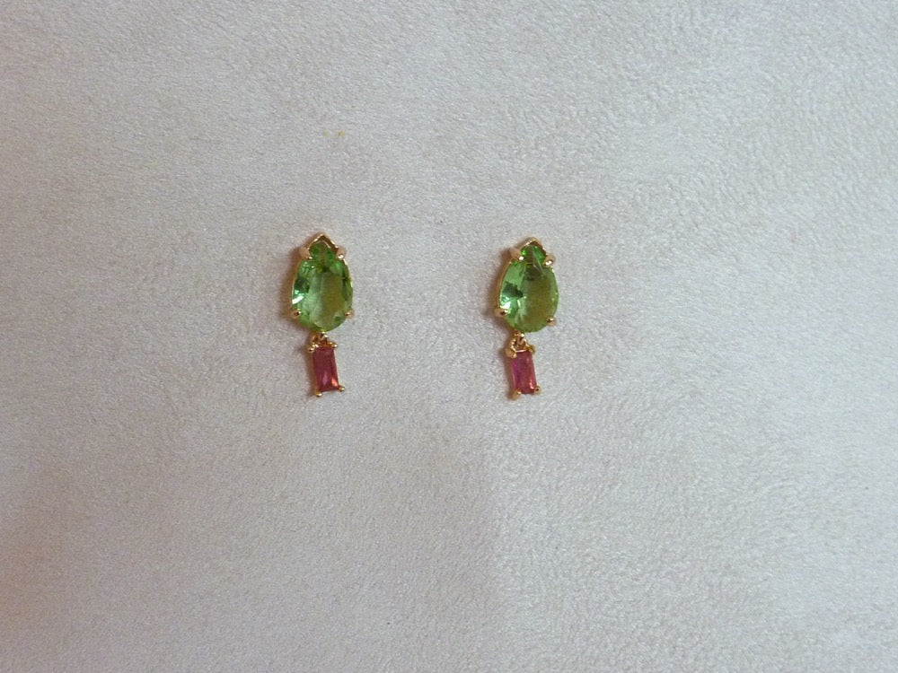 Raki | Boucles d'oreilles de cristaux colorés