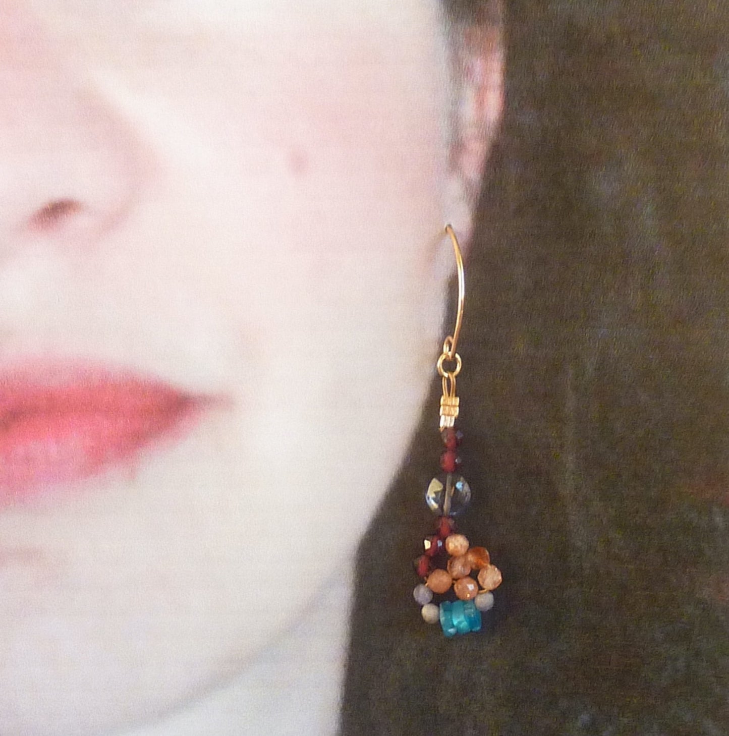 Lahore | Boucles d'oreilles de pierres entrelacées